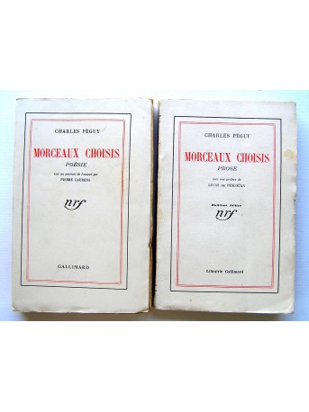 Charles Péguy - Morceaux choisis. Prose et Poésie en 2 volumes