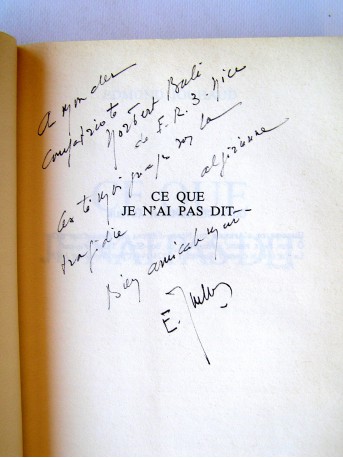 Général Edmond Jouhaud - Ce que je n'ai pas dit. Sakiet, O.A.S, Evian