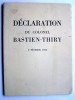 Colonel Jean Bastien-Thiry - Déclaration du colonel Bastien-Thiry. 2 février 1963 - Déclaration du colonel Bastien-Thiry. 2 février 1963