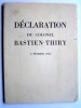 Colonel Jean Bastien-Thiry - Déclaration du colonel Bastien-Thiry. 2 février 1963