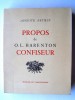 Auguste Detoeuf - Propos de O.L. Barenton confiseur ancien élève de l'Ecole Polytechnique - Propos de O.L. Barenton confiseur ancien élève de l'Ecole Polytechnique