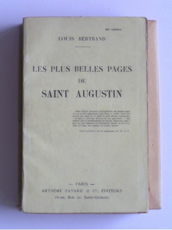 Louis Bertrand - Les plus belles pages de Saint Augustin