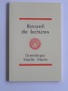 Collectif - Recueil de lectures - Recueil de lectures