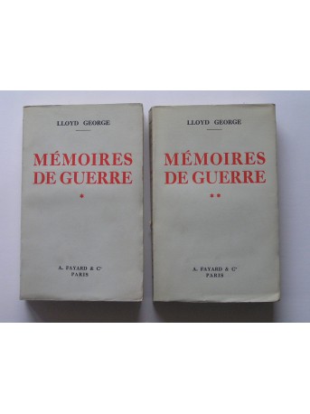 Lloyd George - Mémoires de guerre. Tome 1 & 2
