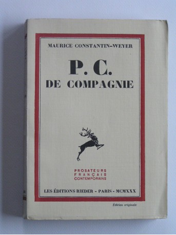 Maurice Constantin-Weyer - P.C. de compagnie