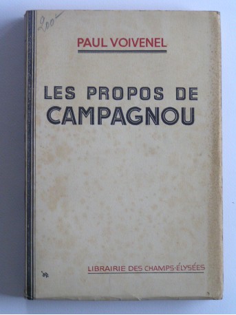 Paul Voivenel - Les propos de Campagnou