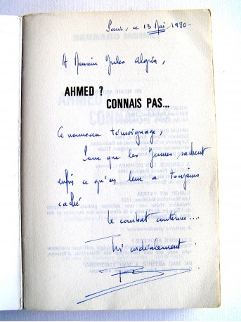 Colonel Bernard Moinet - Ahmed, connais pas... 