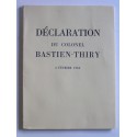Colonel Jean Bastien-Thiry - Déclaration du colonel Bastien-Thiry. 2 février 1963