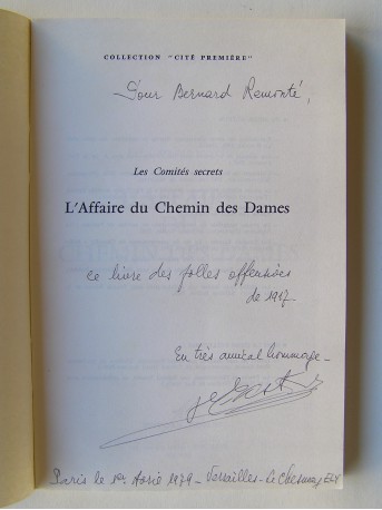 Henri Castex - Les Comités secrets. L'affaire du Chemin des Dames