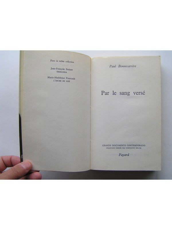 Par le sang versé de Paul Bonnecarrère