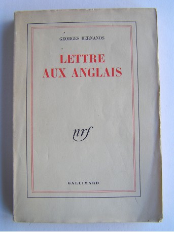 Georges Bernanos - lettre aux Anglais