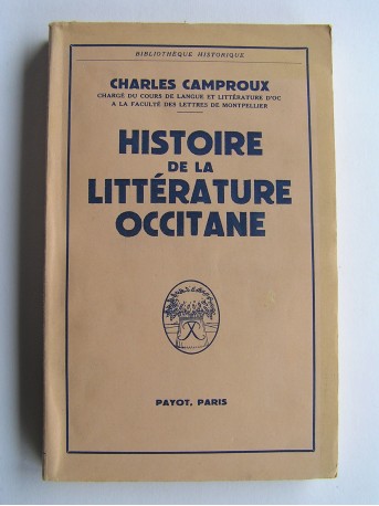 Charles Camproux - Histoire de la littérature occitane