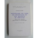 Dominique Reyre - Dictionnaire des noms des personnages du Don Quichotte de Cervantes