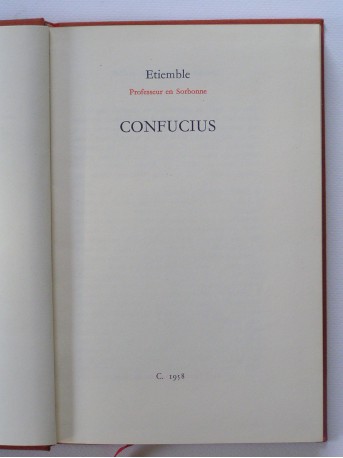Etiemble - Confucius