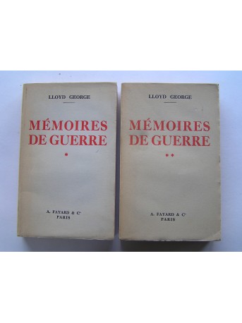 Lloyd George - Mémoires de guerre. Tome 1 & 2