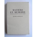 Henri Bergson - Matière et mémoire