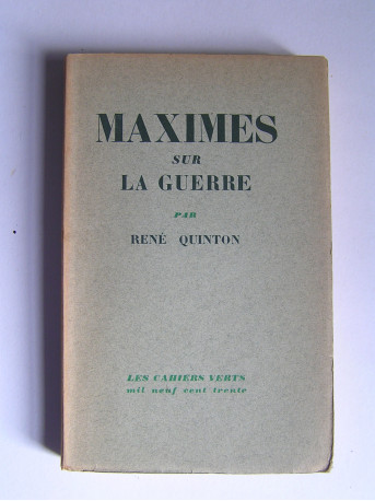 René Quinton - Maximes sur la guerre