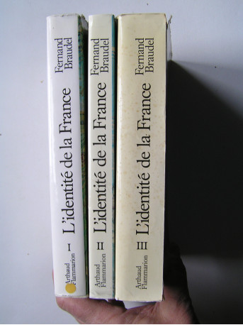 Fernand Braudel - L'identité de la France. Complet des 3 tomes.