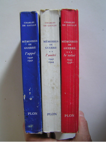 Général Charles De Gaulle - Mémoires de guerre. Complet en trois volumes. 1940 - 1946