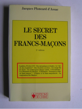Jacques Ploncard d'Assac - Le secret des Francs-Maçons.