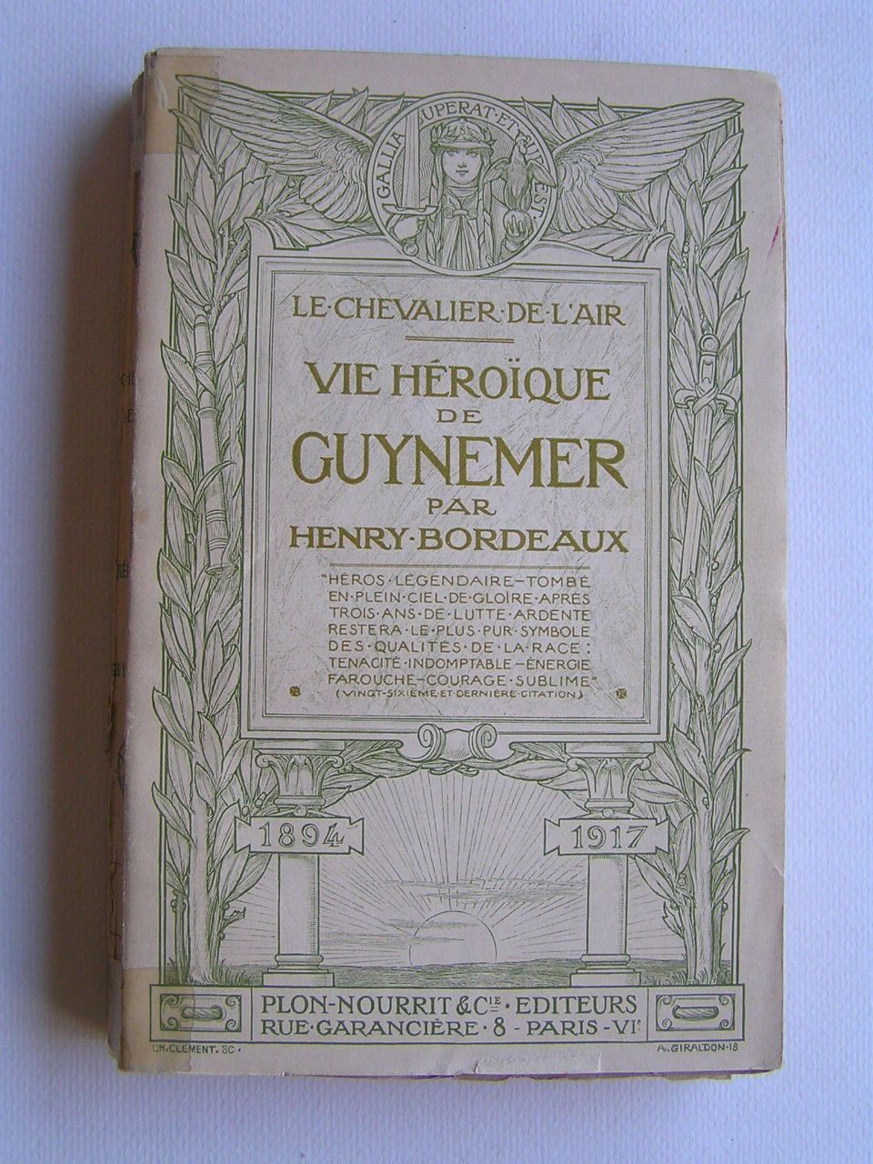 Henry Bordeaux Le Chevalier De L Air Vie Heroique De Guynemer Henry Bordeaux Le Chevalier De L Air Vie Heroique De Guynemer
