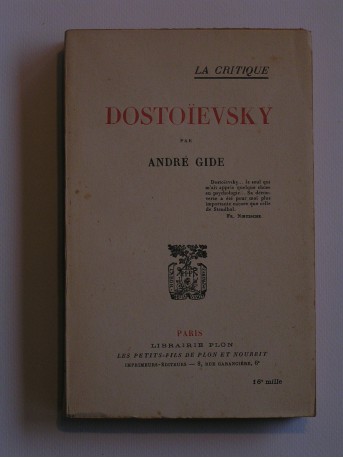 André Gide - Dostoïevsky