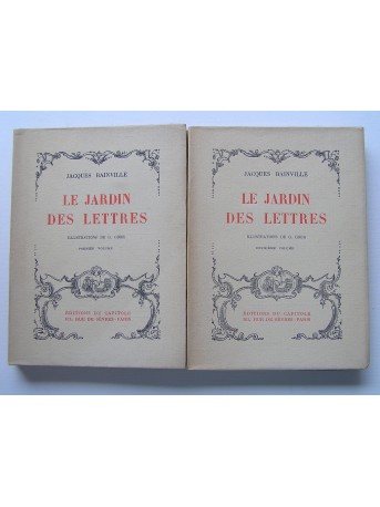 Jacques Bainville - Le jardin des lettres. Deux volumes, complet