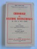 Jean Bach-Thai - Chronologie des relations internationales de 1870 à nos jours - Chronologie des relations internationales de 1870 à nos jours