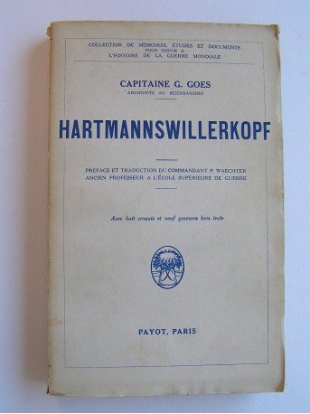 Capitaine G. Goes - Hartmannswillerkopf