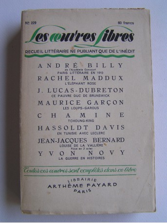 Collectif - Les oeuvres libres. N°229