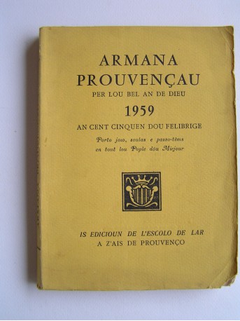 Collectif - Armana prouvençau per lou bel an de Dieu 1959